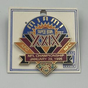 1995 Super‎ Bowl XXIX 29 Miami NFL Football Championship Pin January 29